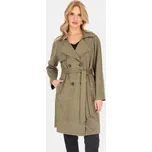 Perso Khaki dámský dvouřadý kabát