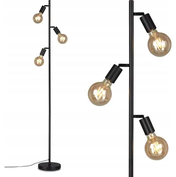 Stojací lampa BRILONER Leuchten Stojací lampa otočná 3x E27 černá 22 x 160 cm