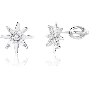 Náušnice Bealio BEALIO 14103 Stříbrné náušnice HVĚZDA šroubek 03-14103-4049