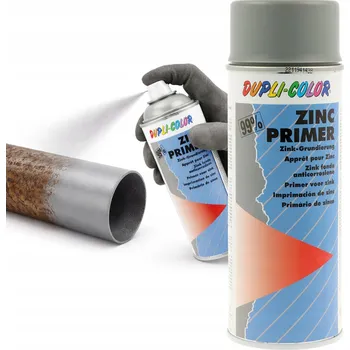 Barva ve spreji Dupli Color Žáruvzdorný zinkový Základní Nátěr ve spreji, šedý, 600°C, 400 ml, 99% zinku