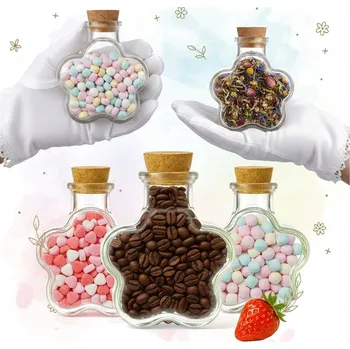 Sklenice 5x Zavařovací Sklenička szklany Daisy 150 Ml, láhev, dárek na křestní přijímání, svatební hostina