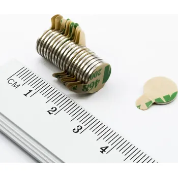 Dekorativní magnet Neodymový magnet válec 10×1 mm se samolepkou - N38