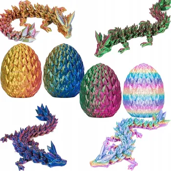Figurka Drak 3D Drak 13 cm Figurka draka Křišťálový drak Flexi drak kloubový