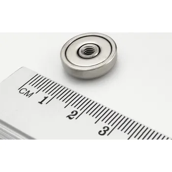 Dekorativní magnet Magnet v pouzdře se závitem přes celý magnet 16×5 mm, M3