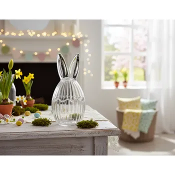 Dóza na potraviny Velikonoční skleněná dóza RABBIT II. drážkovaná 17 cm 729935