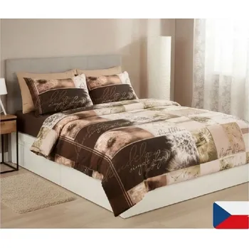 Povlečení Bavlněné povlečení Pampelišky hnědé Velikost: 70x90, 140x220 cm