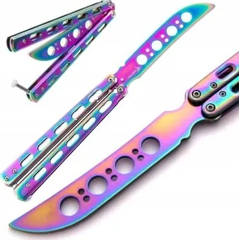 Kuchyňský nůž NŮŽ MOTÝLKOVÝ NŮŽ TUPÝ RAINBOW - MOTÝLEK