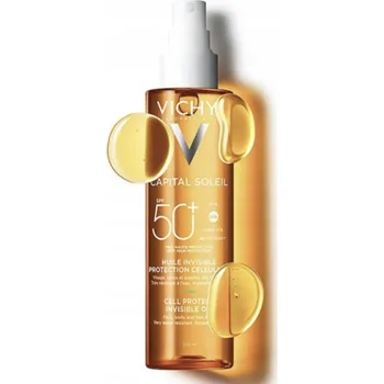 Opalování Vichy Capital Soleil NEVIDITELNÝ OLEJ SPF 50+ NA OBLIČEJ, TĚLO A KONCE VLASŮ