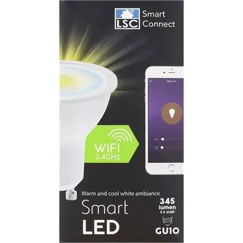 Žárovka SMART LED ŽÁROVKA WIFI 5,5W GU10 345 lumenů 2,4 GHz