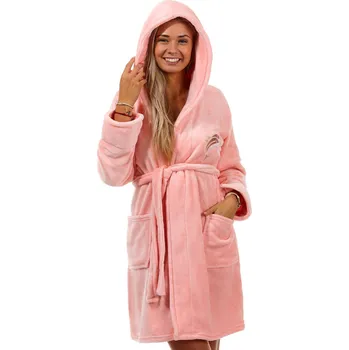 Dámský župan Růžový dámský župan huňatý s delfíny 1Z1399 růžová 170-176-15-16-let