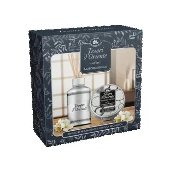 Bytová dekorace Tesori d’Oriente Muschio Bianco (Difuzér 200 ml + svíčka 109 g)
