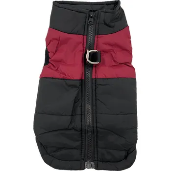 Obleček pro psa Vsepropejska Rainy obleček pro psa na zip Barva: Černo-červená, Délka zad (cm): 20, Obvod hrudníku: 30 - 34 cm