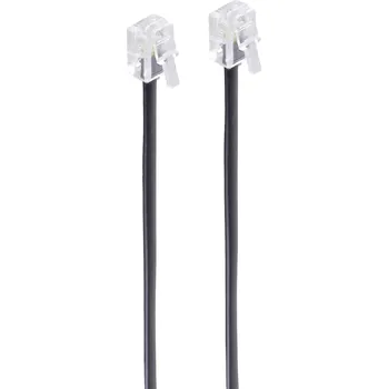Shiverpeaks telefonní kabel [1x RJ11 zástrčka 6p4c - 1x RJ11 zástrčka 6p4c] 6 m černá