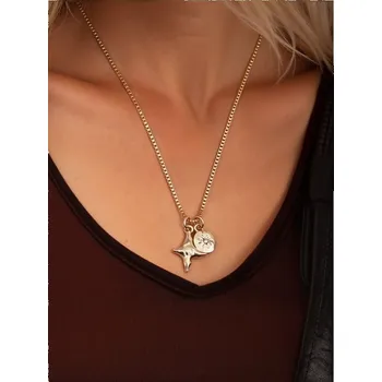 Náhrdelník Sinsay - Náhrdelník s přívěsky - zlatá - 052EK-GLD - 052EK-GLD-ONE