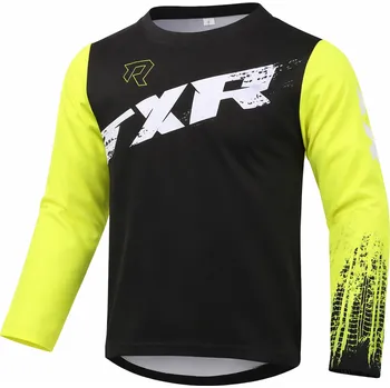 Moto oblečení Dětský motokrosový dres TXR Pulse černo-fluo žlutý Velikost: XS