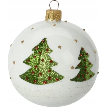 Vánoční dekorace Ozdobená vánoční Vánoční Koule na stromeček 8 cm 1 ks