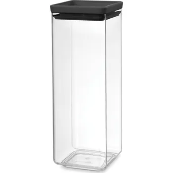 Dóza na potraviny Brabantia Tasty+ Čtverec zavařovací sklenice Plast Černá, Průhledný