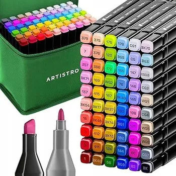 Lihové Fixy Popisovače Fixy Oboustranné 60kusů Rychleschnoucí