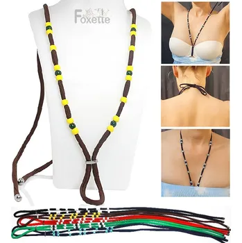 Náhrdelník Foxette Podprsenkový Náhrdelník Porcelánové Korálky - Tmavě Modrá JF_0329