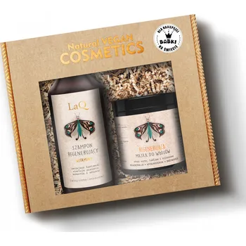 Šampon Dárek sada pro ženu: dámský šampon a regenerační maska na vlasy LaQ