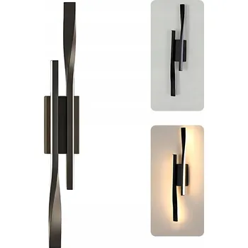 Nástěnné svítidlo ČERNÁ NÁSTĚNNÁ LAMPA LED MODERNÍ SVÍTILNA DO CHODBY 3000K 10W 50cm