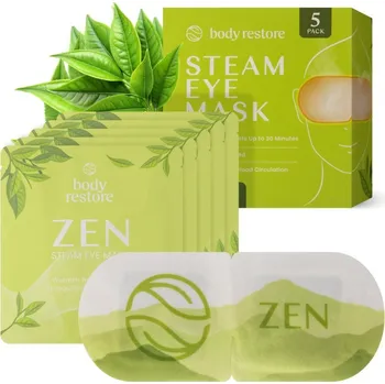 Pleťová maska Body Restore Steam Eye Mask Green Tea maska na oční okolí 5 ks