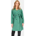 Perso Zelený dámský dvouřadý kabát Smaragdová