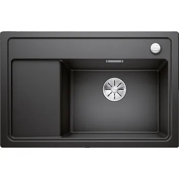 Granitový dřez Tento dřez má kompaktní vnější rozměry pro maximální pohodlí v omezeném prostoru a je vybaven mimořádně velkou mísou s malou odkapávací plochou a funkční plochou, která plynule přechází v odkapávací desku. Obsahuje také vysoce kvalitní funkce, jako je dál