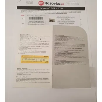 Software Microsoft Office 2010 Home & Business (pro podnikatele), Software Certifikát pravosti MICROSOFT T5D-00292 kód produktu