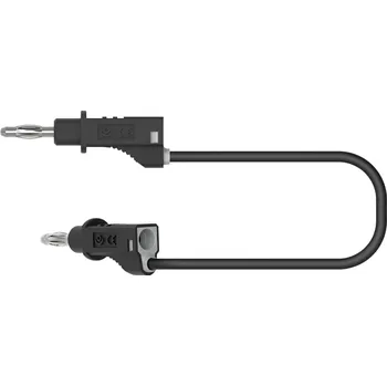 Měřicí kabel Electro PJP 2117-CD1-50N měřicí kabel banánková zástrčka banánková zástrčka 50 cm černá 1 ks