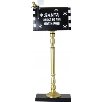 Poštovní schránka Vánoční poštovní schránka 70cm černá DÁREK