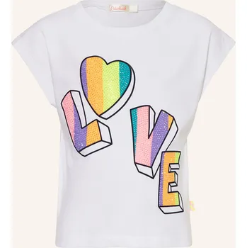 Dámské tričko Billieblush Dívčí Tričko S Ozdobnými Kamínky, bílá / růžová /...