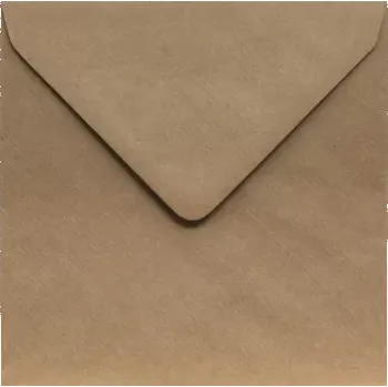Obálka Poštovní obálka kraftová (hnědá) žebrovaná 130x130mm