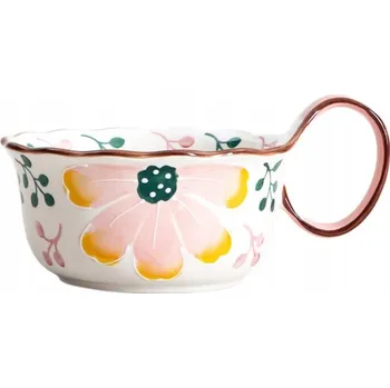 Miska NOYA s velkým uchem 0,7 l HOMLA kameninová s květinovým motivem