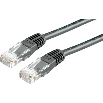 Datový kabel Value 21.99.1535 RJ45 síťové kabely, propojovací kabely CAT 6 U/UTP 1.00 m černá nestíněný 1 ks