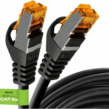Síťový kabel Patchcord Vayox S/FTP 6a RJ45 / RJ45 3 m černý