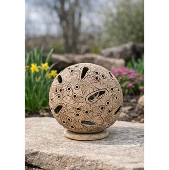 Supeko keramický svícen koule žížaly 20 cm