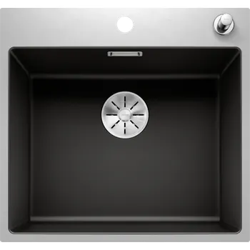 Granitový dřez Blanco SUBLINE 500-IF/A SteelFrame je stylový a funkční kuchyňský dřez, který kombinuje nerezovou ocel a materiály Silgranit pro odolný a elegantní vzhled. Jeho rovný tvar mísy a integrovaná lišta baterie vytvářejí celistvý a moderní design, zatímco krytý