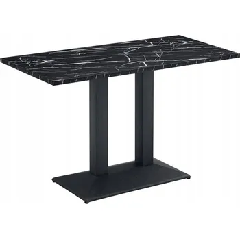 Jídelní stůl Kuchyňský stůl Kondela obdélníkový černý 60 x 120 x 75 cm