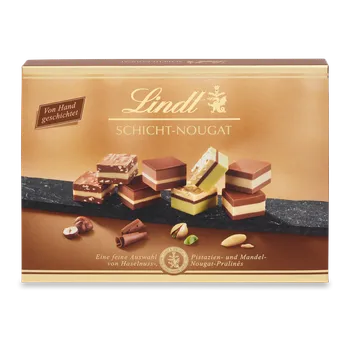 Bonboniéra LINDT BONBONIÉRA Mini Pralines Schicht Nougat 125g