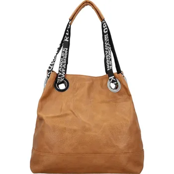 Kabelka Módní dámská koženková kabelka na rameno Žanet, hnědá