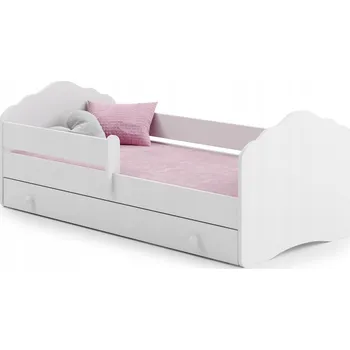 Dětská postel FALA bílá 160x80 zábrana + šuplík + matrace