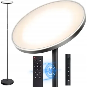 Stojací lampa LED stojací lampa OUTON 30W 2400 lm 176 cm, stříbrná, s dálkovým ovládáním