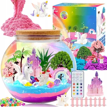 kreativní sada DĚTSKÁ KREATIVNÍ SADA Jednorožec NOČNÍ LAMPA LED PODVODNÍ DEKORACE ZAHRADNÍ