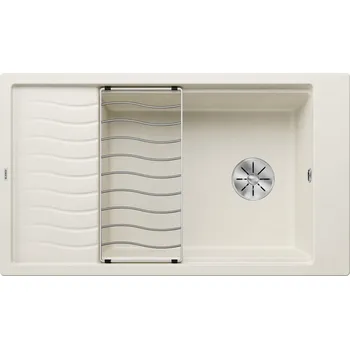 Granitový dřez Blanco Elon XL 8 S je kompaktní jednokomorový dřez s praktickou a pohodlnou XL mísou, který je vhodný do různých kuchyní. Díky chytrému výsuvnému odkapávači usnadněnému pohyblivou nerezovou mřížkou a modernímu zvlněnému designu obsahuje vysoce kvalitní pr