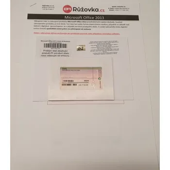 Software Microsoft Office 2013 Home & Business (pro podnikatele) - Software Certifikát pravosti