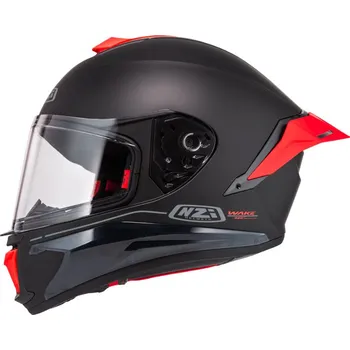 Helma na motorku Integrální motocyklová přilba NZI WAKE Booster Solid černá-červená Velikost: M