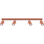 Bodové svítidlo Ring, 4x oranžové kovové stínítko, (možnost polohování)