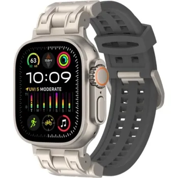 Chytré hodinky Řemínek SUPER design band pro Apple Chytré Hodinky Ultra 2 49 mm šedý grafit