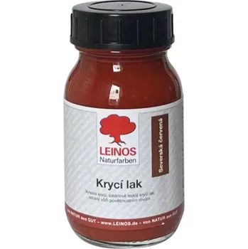 Barva na dřevo LEINOS naturfarben LEINOS 840.356 Krycí lak saténově lesklý Severská červená 0,1 L (100 ml)
